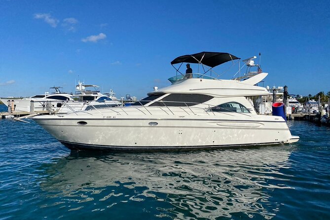 50ft Miller Blue | Miami Yacht Rental | 3 to 6 Hours | 13 Ppl - A private Miami cruise with a practical catch
