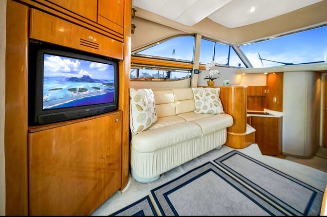 55ft + FREE HOUR Miami Yacht Rental 3 to 6 Hours 13 People - Passing Miami Marine Stadium