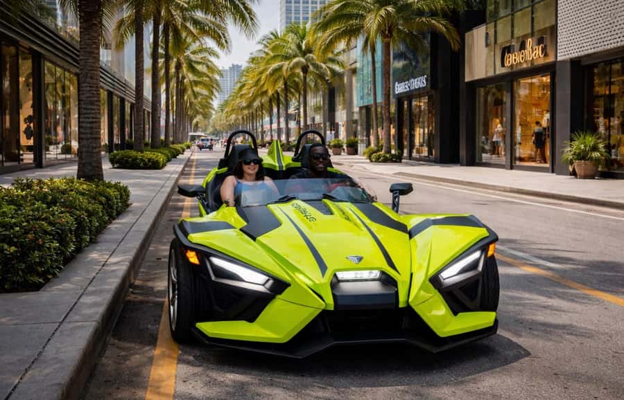 Affordable Polaris Slingshot - Hourly Rentals Available - Key points for a one-hour Miami Slingshot rental