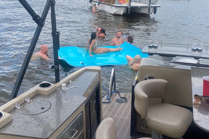 Aqua Patio Party Pontoon Charter up to 13 people - Port Everglades adds a working harbor view