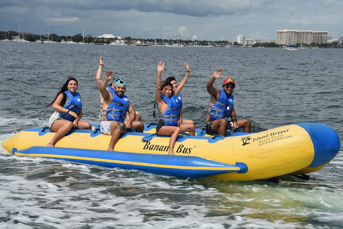 Banana Boat Tubing Ride with Miami Watersports - Making the ride a Miami watersports combo