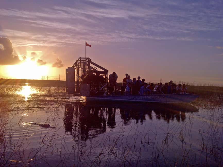 From Miami: Everglades at Night with Guided Airboat Tour - Boarding the airboat after sunset