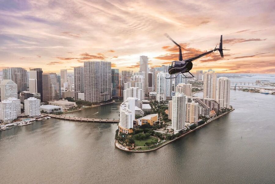 From Pembroke Pines: Helicopter Tour Over Miami - Miami from Pembroke Pines, with the city spread below
