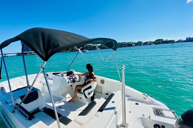 Fun Boat Rental with Captain in Miami Beach - up to 6 people - BYOB, Bluetooth music, and the floating mat