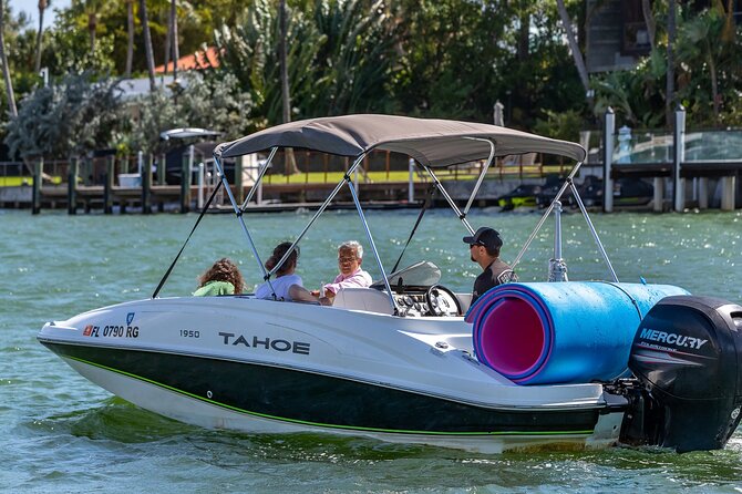 Fun Boat Rental with Captain in Miami Beach - up to 6 people - What the $260 group price really means