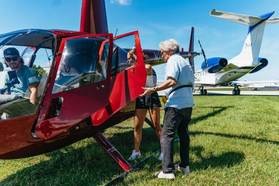 Helicopter Tour: Fort Lauderdale to Miami Beach - Searching the water for sharks, rays, turtles, and manatees
