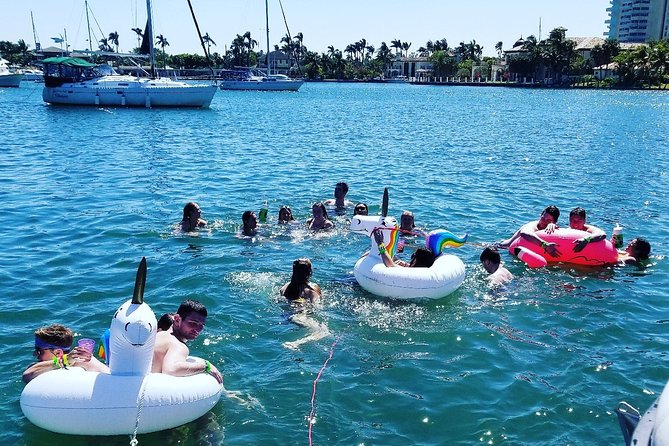 Island Time Boat Cruise in Fort Lauderdale - The sandbar stop and water toys