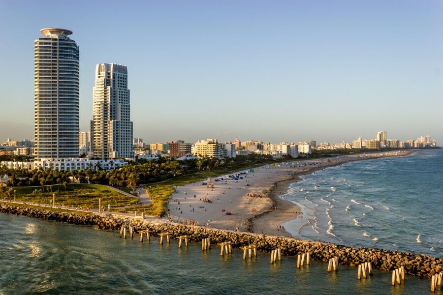 Miami: 30-Minute Helicopter Tour - Beach, Downtown & Islands - PortMiami and the island chain show Miami’s scale