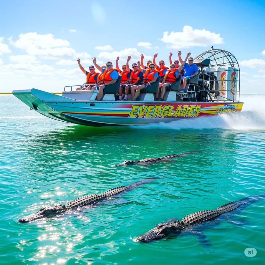 Miami: Alligator Spotting Airboat with Pick-Up/Drop-off - The wildlife refuge and its rescue animals