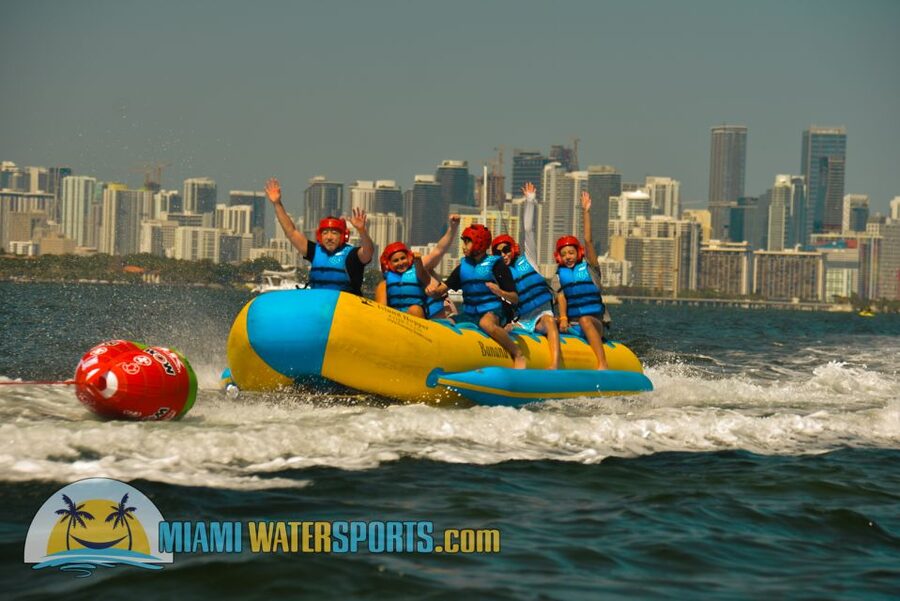 Miami: Banana Boat Ride - From Dinner Key Marina to the open water