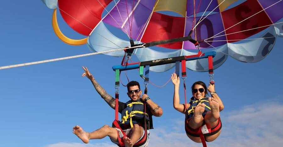Miami Beach: Parasailing Boat Tour in South Beach - Getting fitted for the flight