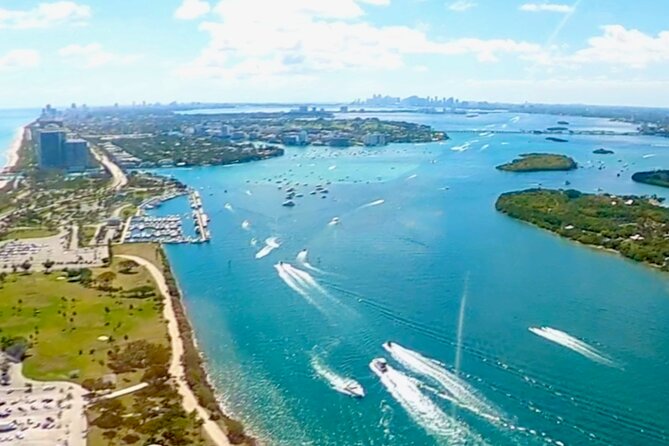 Miami Beach: Private Romantic Luxury Airplane Tour With Champagne - Fisher Island and the Atlantic shoreline