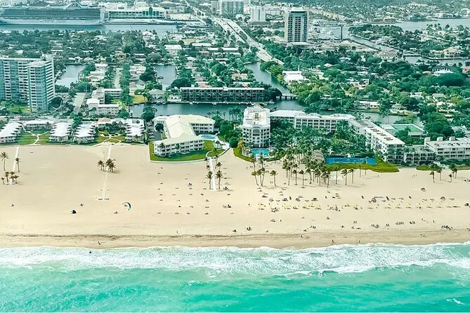 Miami Beach: Private South Beach Airplane Tour with drinks - The Port of Miami and the cruise-ship view