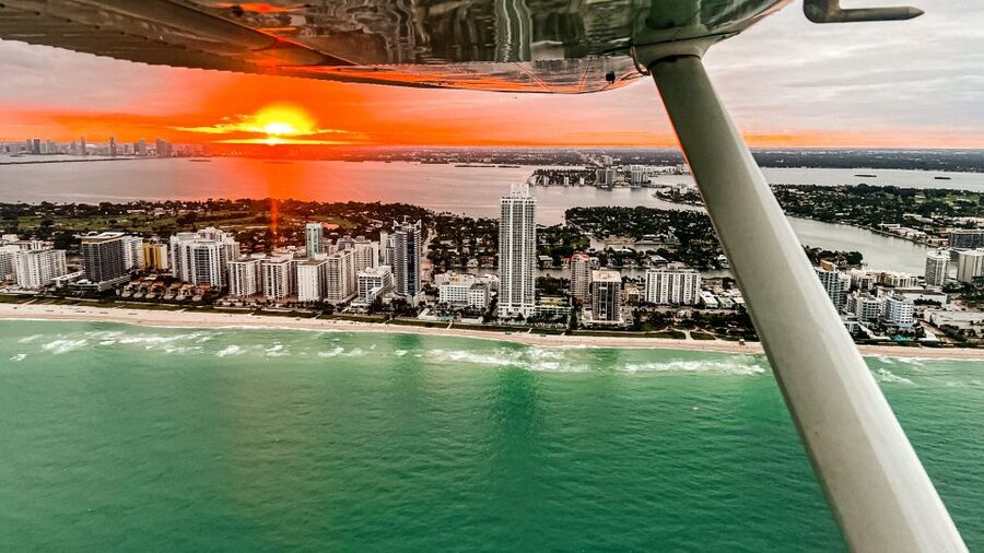 Miami Beach: Romantic Sunset Flight with Champagne - Checking in at Miami Executive Airport
