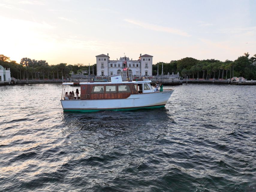 Miami Beach: Vizcaya Sunset Cruise Includes Food and Drink - Starting at Pier A in Miami Beach Marina