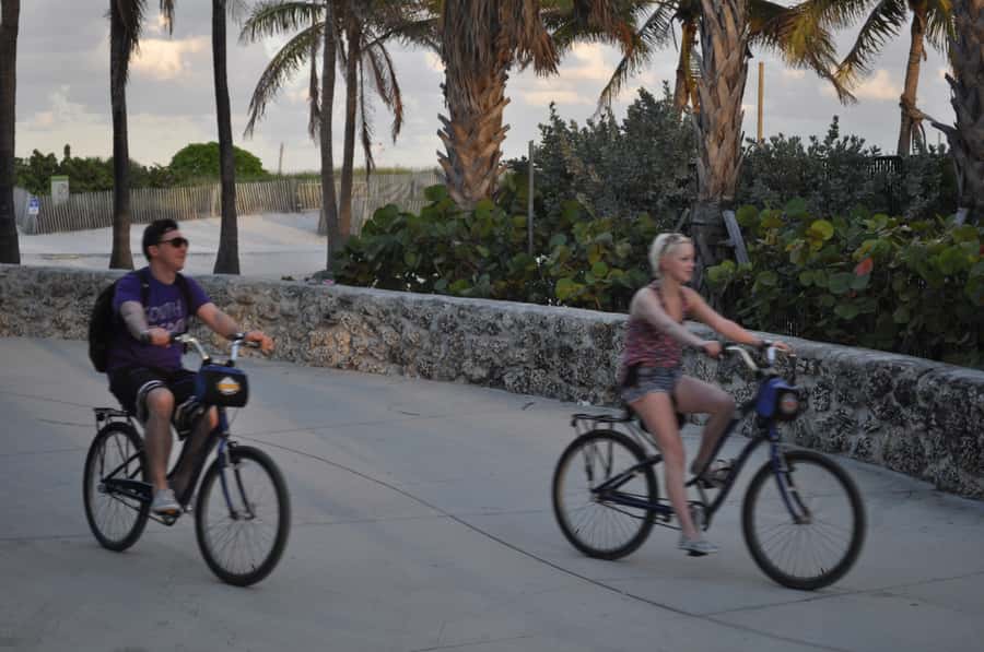 Miami: Bike Rental - Following Lummus Park and the oceanfront
