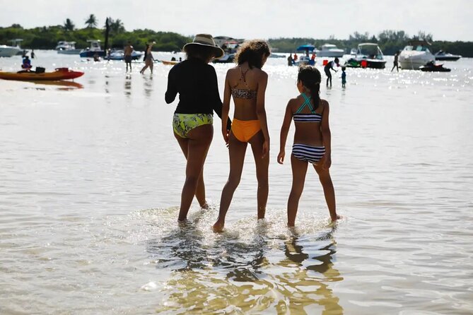 Miami Biscayne Bay Boat Tour with Sandbar Experience. - Fruit, cold drinks, shade, and a little music