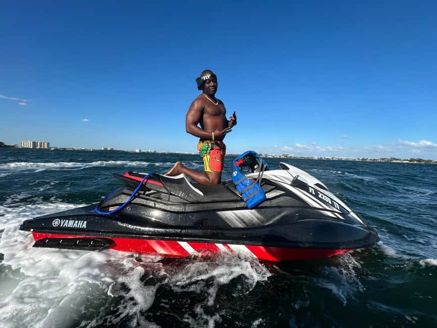 Miami: Biscayne Bay Jet Ski Rental & Free Boat Ride - Solo riding, tandem riding, and age rules
