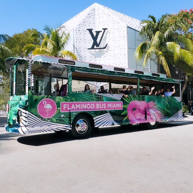 Miami Bus Tour Flamingo Open Air Trolley Bus Tours City Tour - Star Island and Miami’s celebrity-home mythology