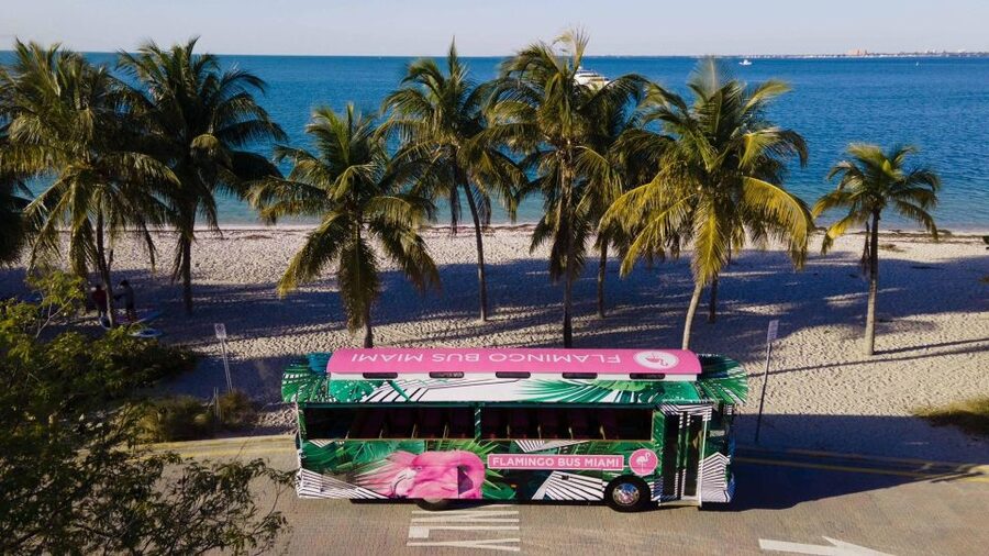 Miami Bus Tour Flamingo Open Air Trolley Bus Tours City Tour - South Beach and Ocean Drive’s Art Deco character