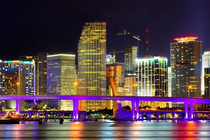 Miami by Night: City and Beach Lights Panoramic Tour - Downtown lights and the route toward South Beach