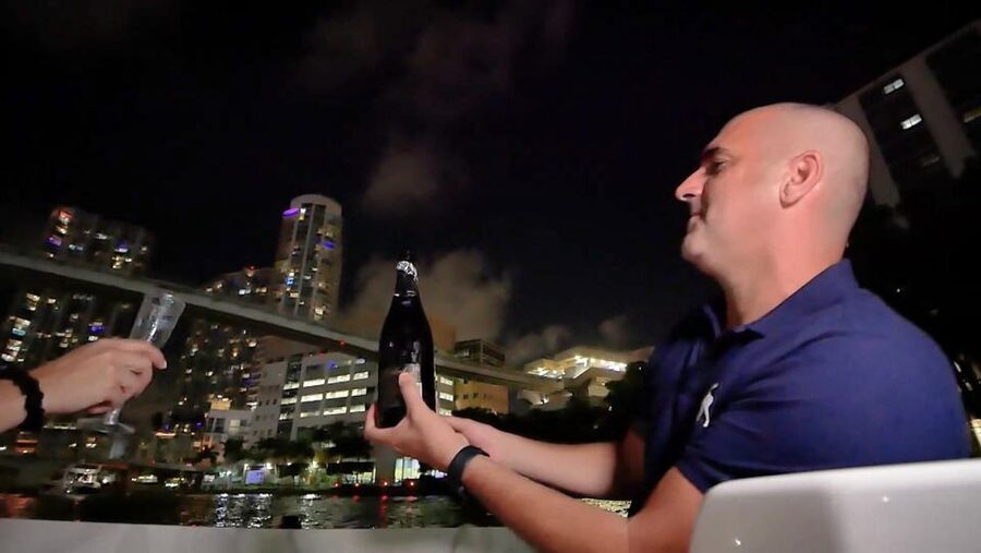 Miami: BYOB Day, Sunset or Night Private Boat Tour - Miami Bay at sunset, with the skyline in front of you