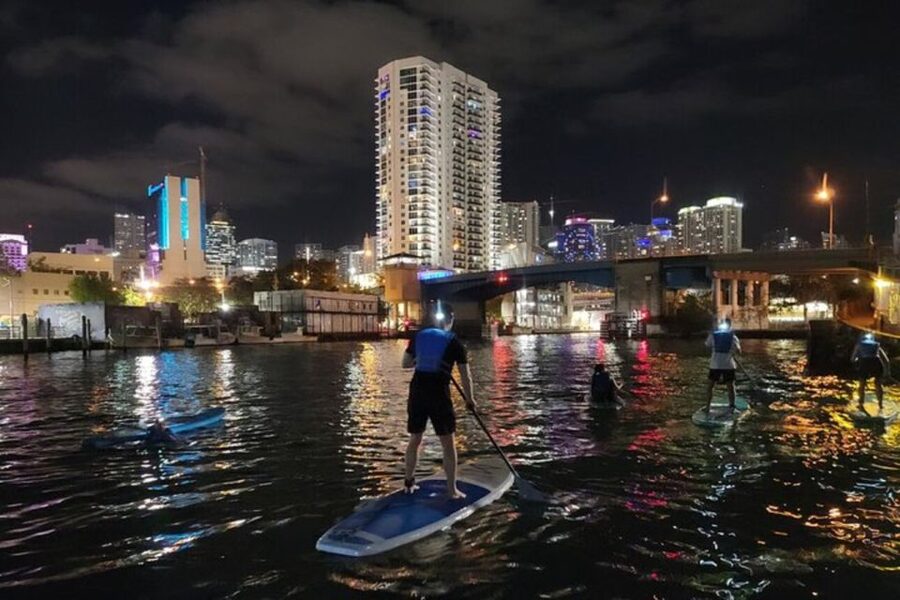 Miami: City Lights SUP or Kayak Night Tour - Meeting under I-95 and getting on the water