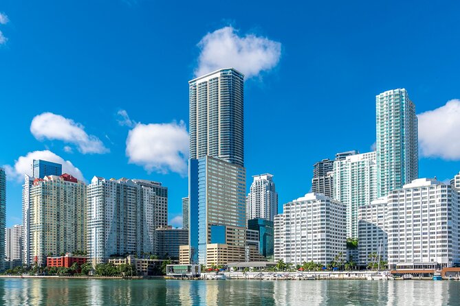 Miami Cityscape Boat Tour – Waterfront Views on Biscayne Bay - Flagler Memorial Island and Miami Beach Marina