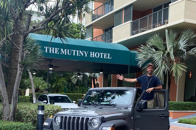 Miami Cocaine Capital in the 80's- History tour- - A convertible Jeep changes the feel of the ride