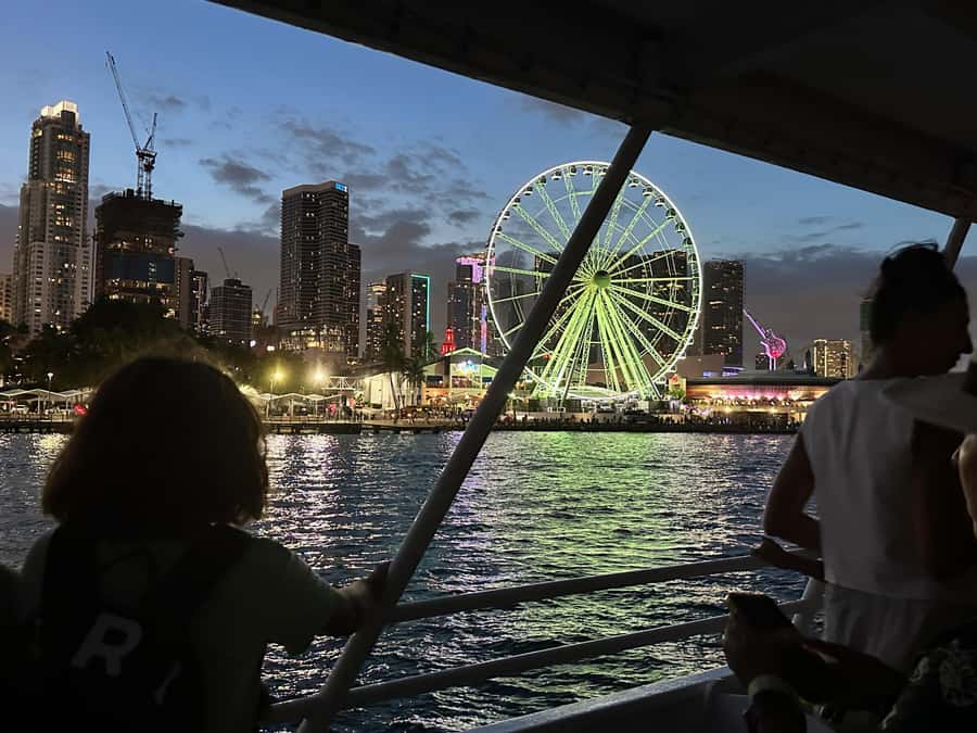 Miami Evening Boat Past Millionaire Homes on Water Taxi - The atmosphere on board