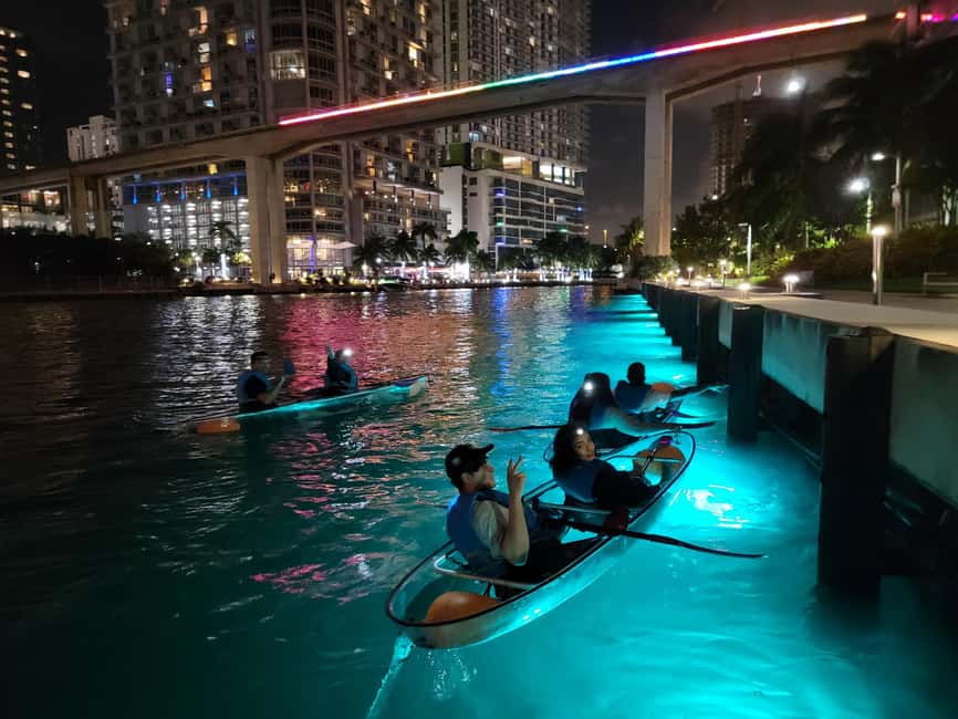 Miami: Guided LED-Lit Kayak Night Tour - Meeting at lot 17 beneath Interstate 95