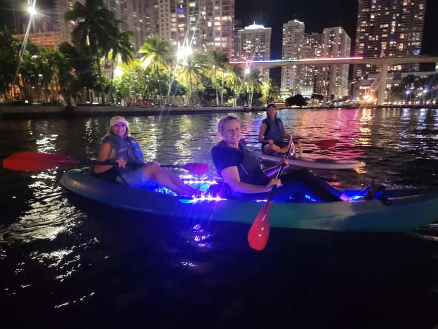 Miami: Guided LED-Lit Kayak Night Tour - Following the Miami River toward the bay