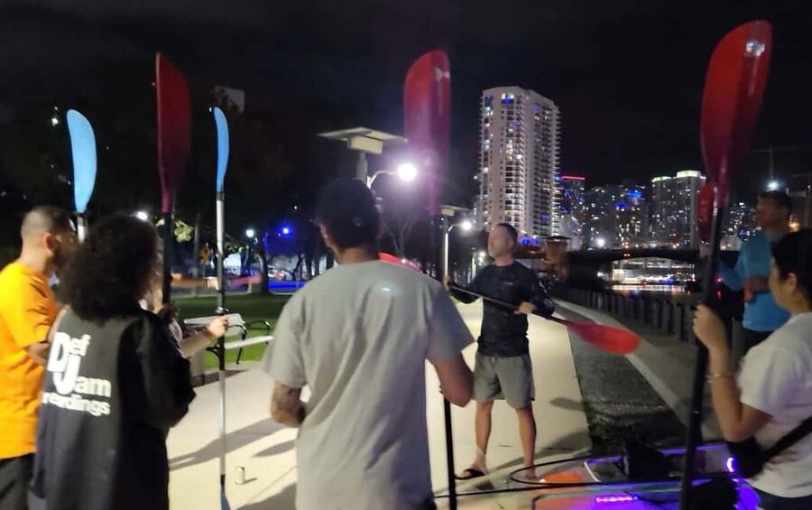 Miami: Guided LED-Lit Kayak Night Tour - How much time you really spend paddling
