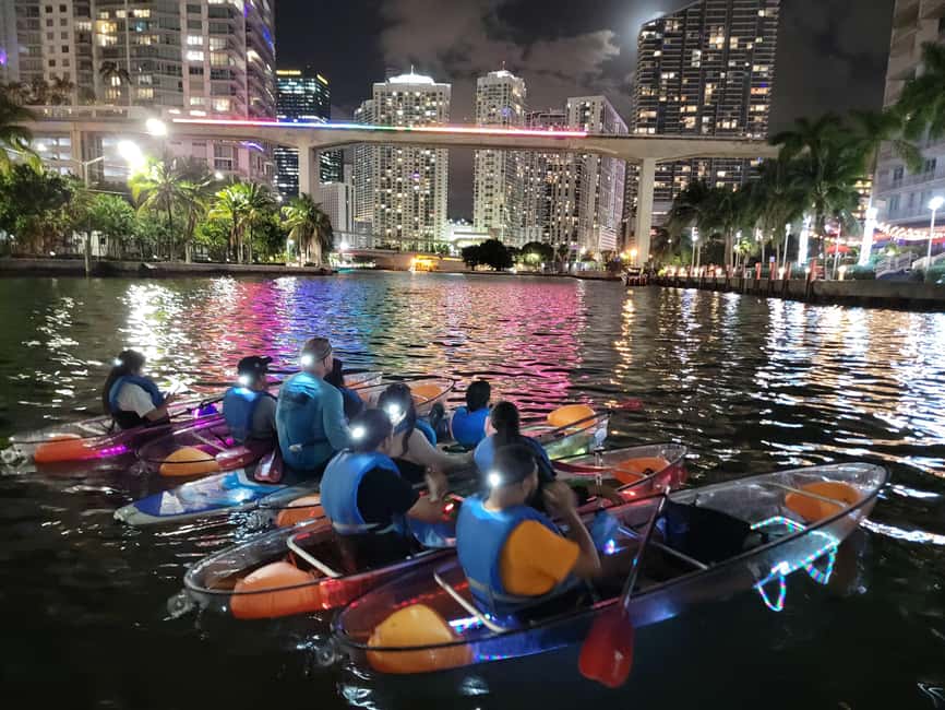 Miami: Guided LED-Lit Kayak Night Tour - Choosing between a kayak and a paddle board