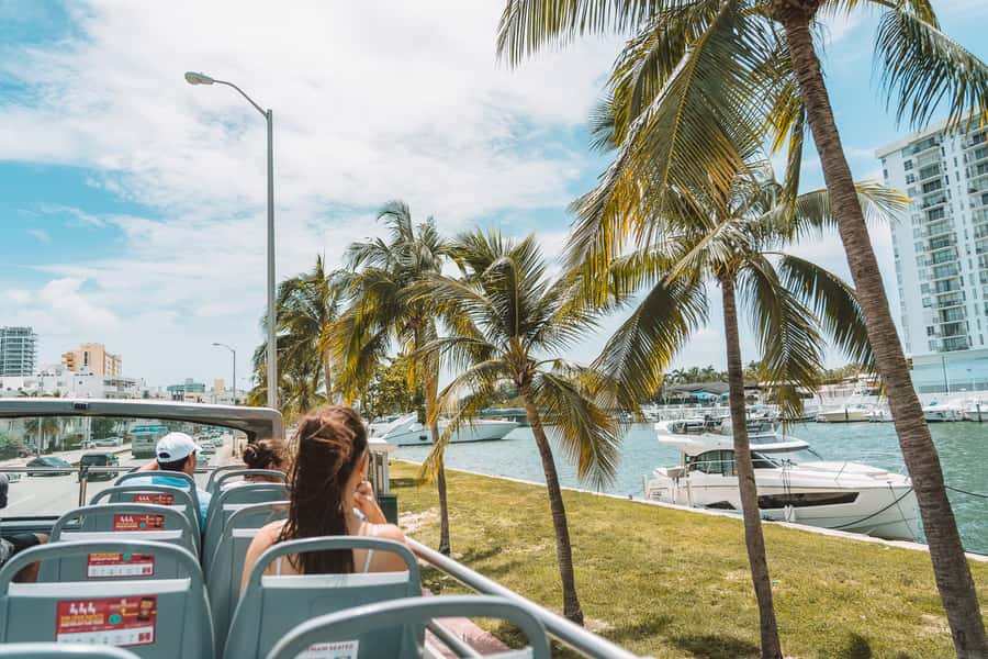 Miami: Hop-on Hop-off Open-top Bus Tour and Optional Cruise - South Beach, Ocean Drive, and Art Deco details