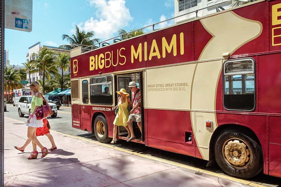 Miami: Hop-on Hop-off Open-top Bus Tour and Optional Cruise - Miami after dark on the 8 PM night tour