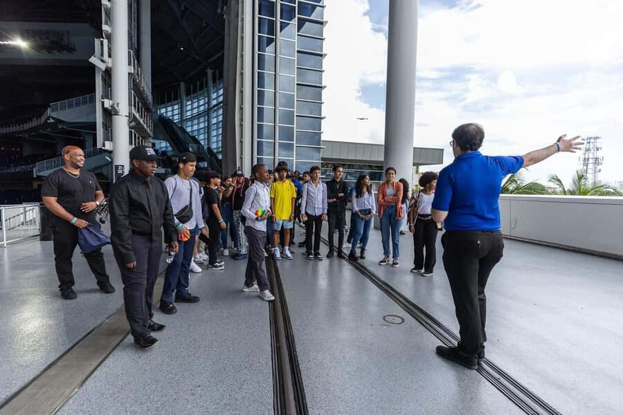 Miami Marlins: Guided Behind the Scenes Ballpark Tour - The dugout, bullpen, and view toward the field