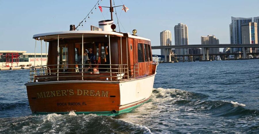 Miami: Miami Skyline Vintage Yacht Cruise, - A vintage yacht instead of a standard Miami harbor boat