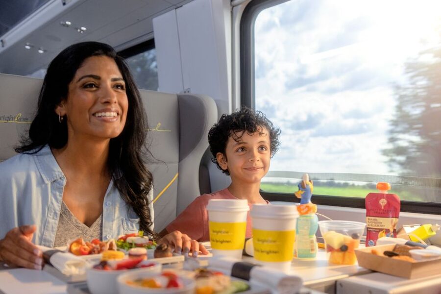 Miami or Ft Lauderdale: Train Transfer to Orlando Airport - Settling into a leather seat with room to stay connected