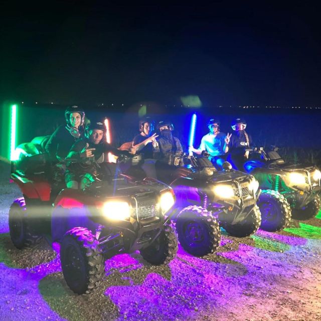 Miami Park Entrance Glow in the Dark ATV Riding Experience - Following the Headlights Into the Fields