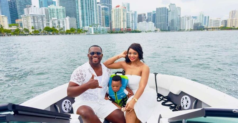 Miami: Private Boat Rental with champagne and captain - The Miami skyline from Biscayne Bay