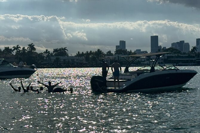 Miami Private Boat Rental with Champagne, Sandbars & Floating Mat - Sunrise, sunset, or a daytime cruise
