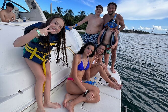 Miami Yacht Party – Discover Secret Spots w/ Captain & Drinks - Swimming, snorkeling, and the floating mat