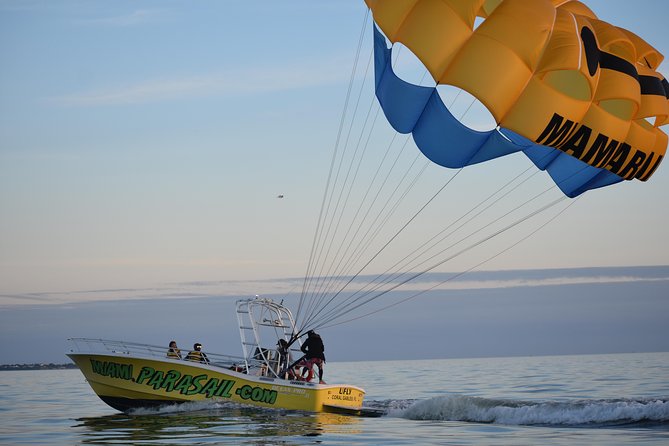 Parasailing with Miami Watersports - Flying above Biscayne Bay