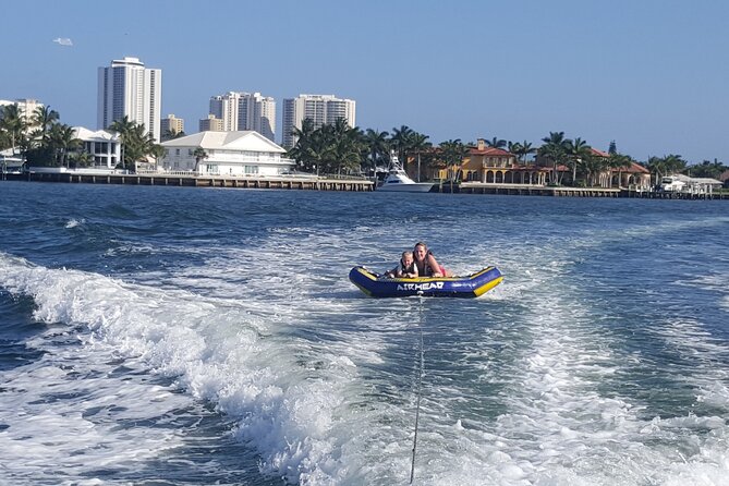 Private Boat Tour in Palm Beach Waterways - Choosing between tubing, wakeboarding, and water skiing