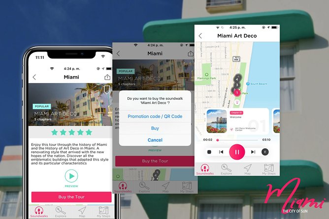 Self-Guided Audio Tour - Miami Art Deco - The app is the make-or-break detail