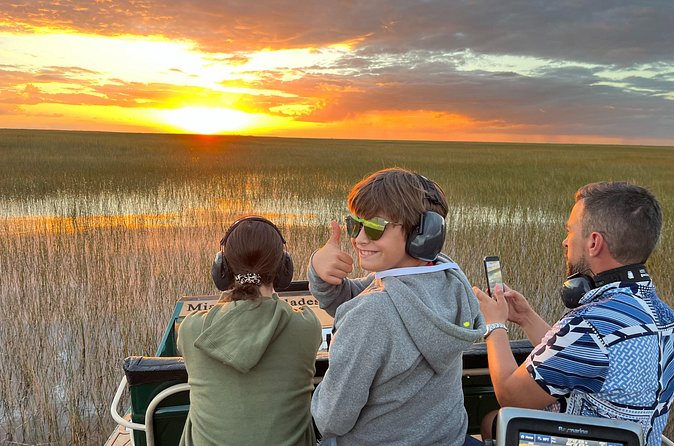 Sunset 1.5 Hour Private Airboat Tour of Miami Everglades - The private boat makes the price easier to judge