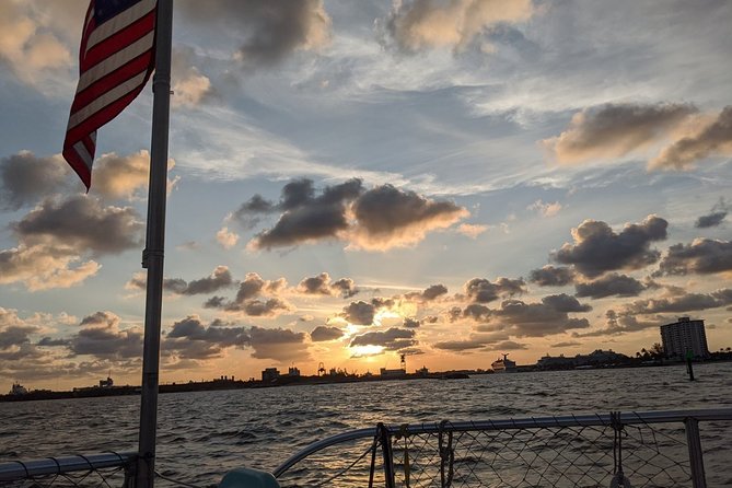 Sunset Catamaran Cruise in Ft. Lauderdale - Raising the Sails on the Atlantic