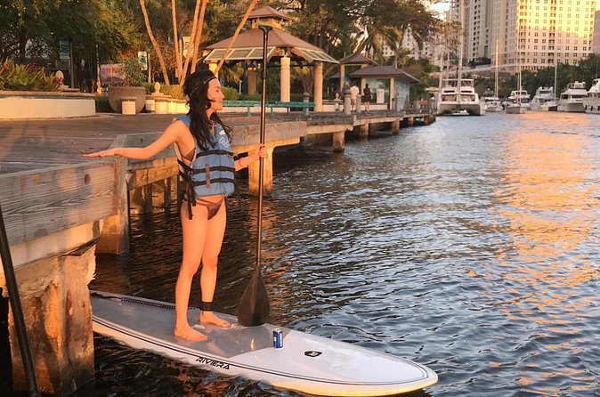 Sunset on Paddleboard Experience in Las Olas Fort Lauderdale - History Fort Lauderdale from the water
